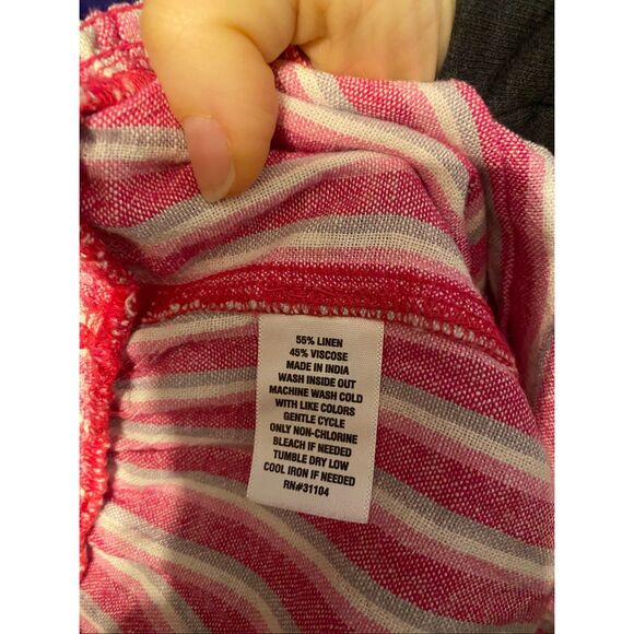 True Craft Southern Design XL NWT Pink Stripe linen shorts - Picture 6 of 7